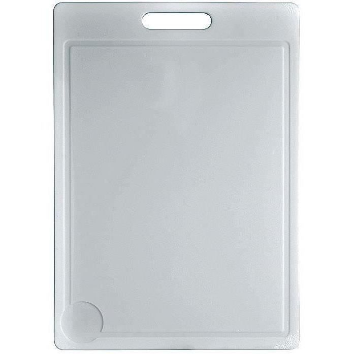Planche à découper 50 x 35 cm - plastique - blanc