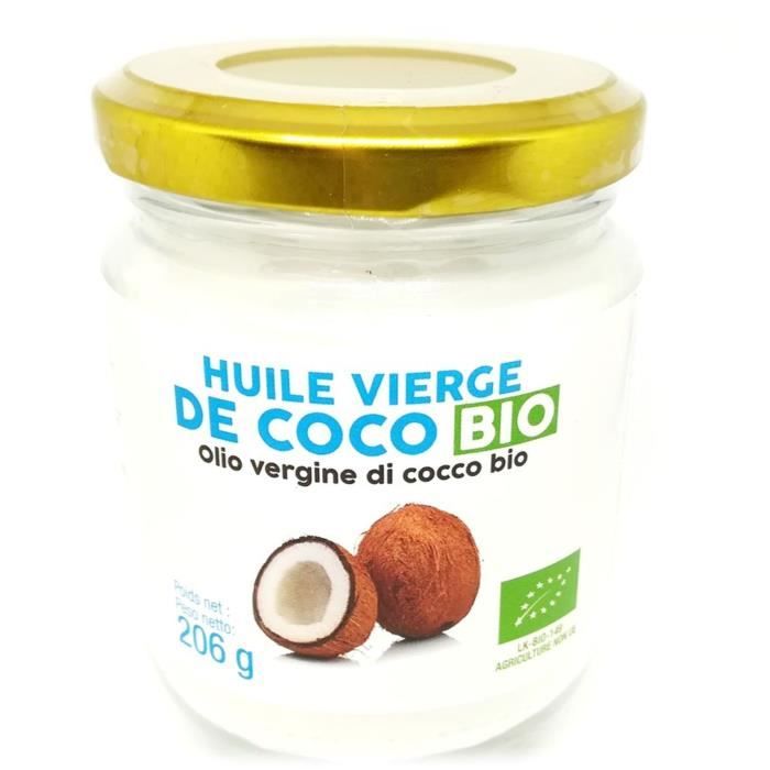 Huile vierge de coco BIO - pot 225ml