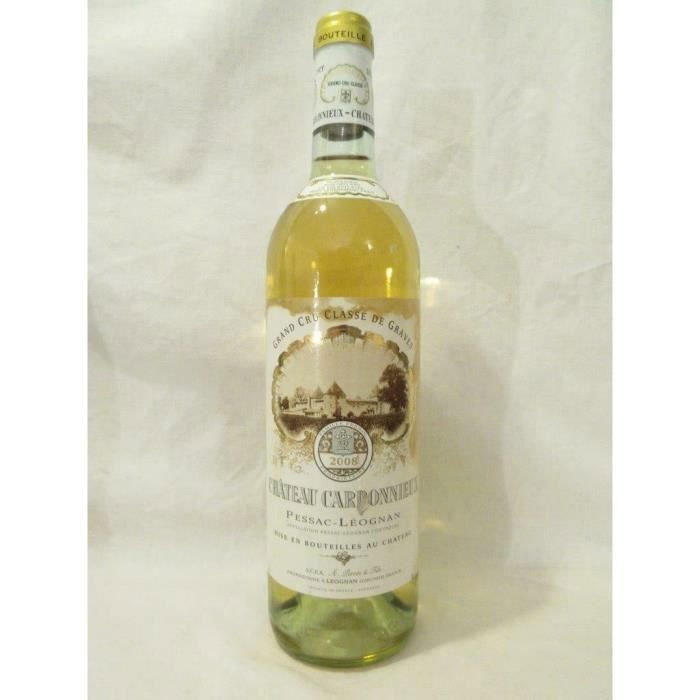 pessac-léognan château carbonnieux cru classé (étiquette tâchée) blanc 2008 - bordeaux france