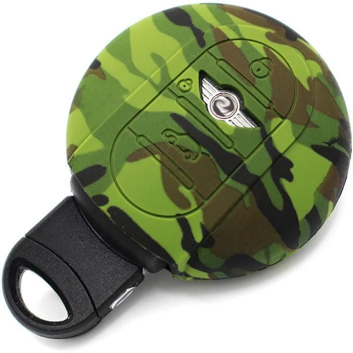 Cas clés MIB pour 3 coque voiture clé en silicone des meilleurs-folia (camouflage)