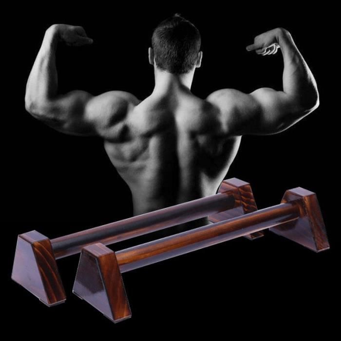 40CM en bois Push Up supports support support Balance barre parallèle musculation équipements de Fitness - ZOAMFWZDA08337