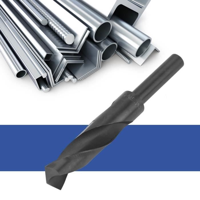 VINGVO Mèche Outil de foret hélicoïdal en acier à grande vitesse pour foret à tige 1/2 pouce pour bois métal (20,5 mm)