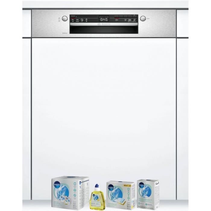 BOSCH Lave-Vaisselle intégrable encastrable bandeau inox 48dB 12 couverts 60cm AquaSensor 57 Blanc