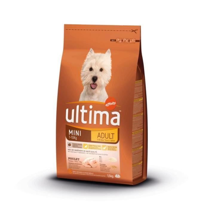 ULTIMA Croquettes mini - Pour chien adulte - 1,5 kg (Lot de 3)