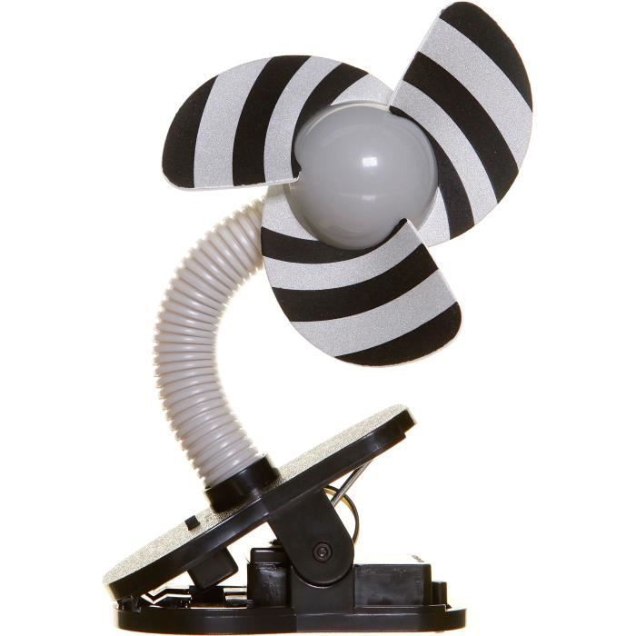 TEE-ZED VENTILATEUR DE POUSSETTE À CLIPSER - NOIR ET BLANC