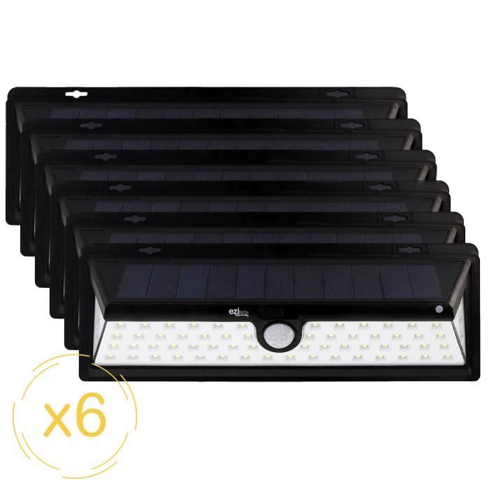Lampe solaire LED murale EZIlight® Solar xl - Pack de 6 lampes