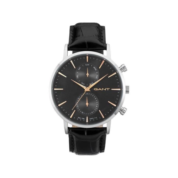 GANT TIME - W11202 - Montre Homme - Quartz - Analogique - Bracelet cuir noir