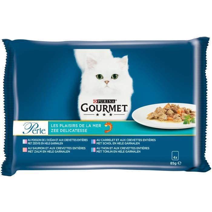 GOURMET Plaisirs de la mer - Pour chats - 4x85 g