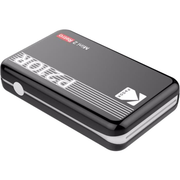 Mini imprimante Bluetooth® pour smartphone Rétro Noir Kodak