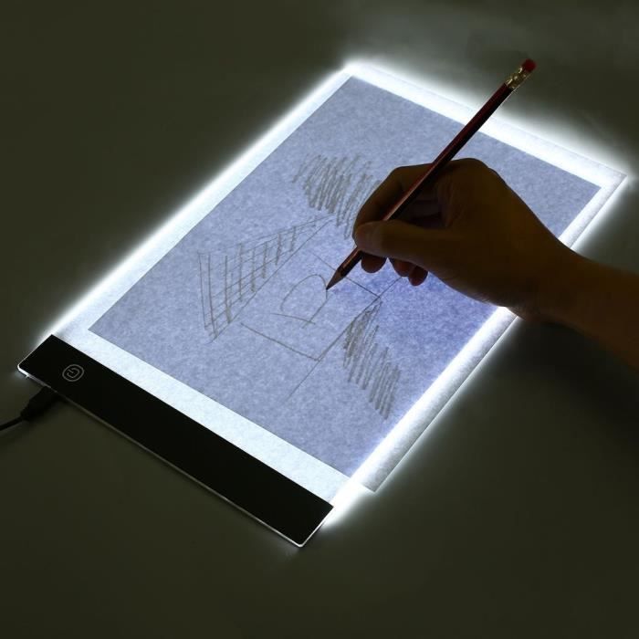 A4 Planche à dessin de conception ergonomique pour enfants table de traçage pour caissons lumineux