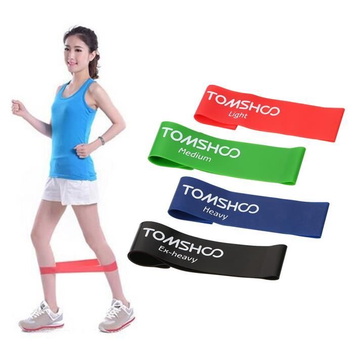 Bandes de boucles résistance à l'exercice Elastique Musculation Fitness Bodybulding Pilate Rééducation Motrice Latex naturel
