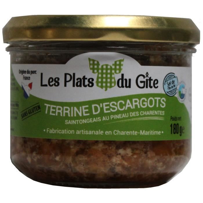 LES PLATS DU GITE Terrine d'Escargots au Pineau des Charentes - 180 g