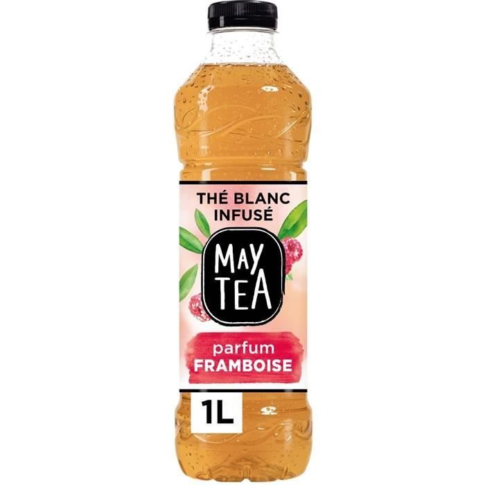 LOT DE 8 - MAY TEA : Thé blanc - Thé glacé infusé à la framboise 1 L