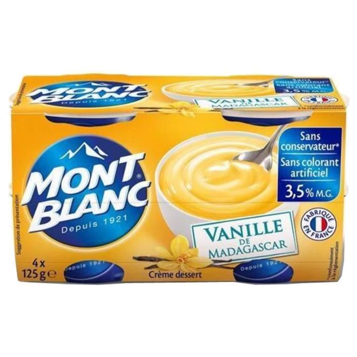 Mont Blanc - Mont Blanc Crème Dessert Vanille (lot de 4)