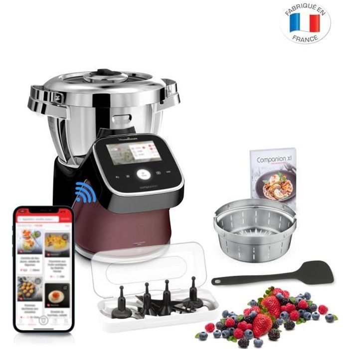 MOULINEX HF93E610 i-Companion Touch Pro Robot cuiseur, Balance intégrée, 17 programmes, Application exclusive, Recettes illimitées