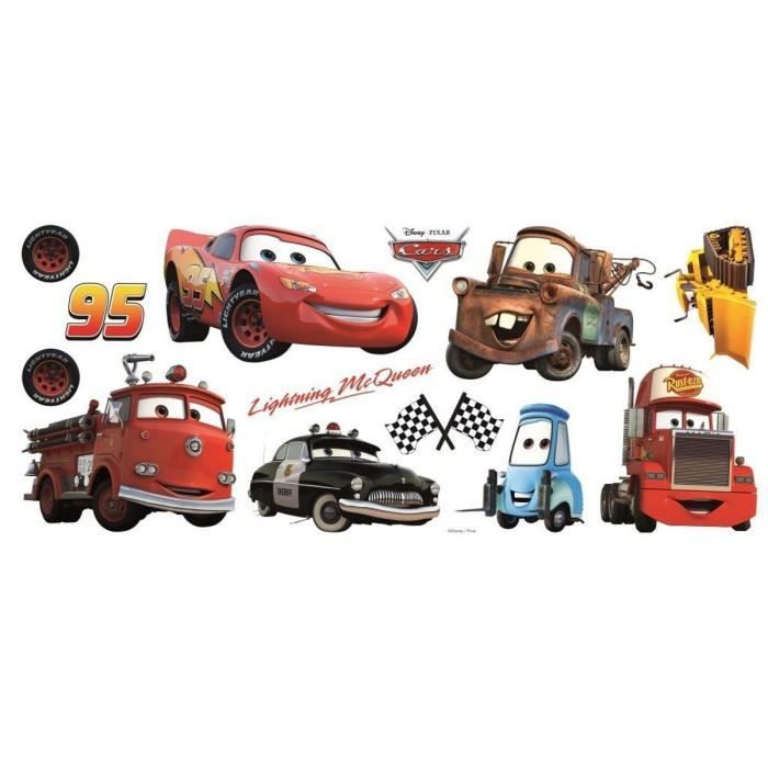 Stickers repositionnable multi éléments Cars Disney