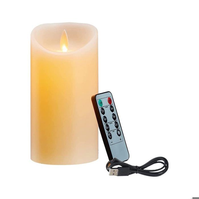 Bougies Solaires LED Sans Flamme - 4 Pièces Déco Extérieur/Intérieur Auto-Allumage