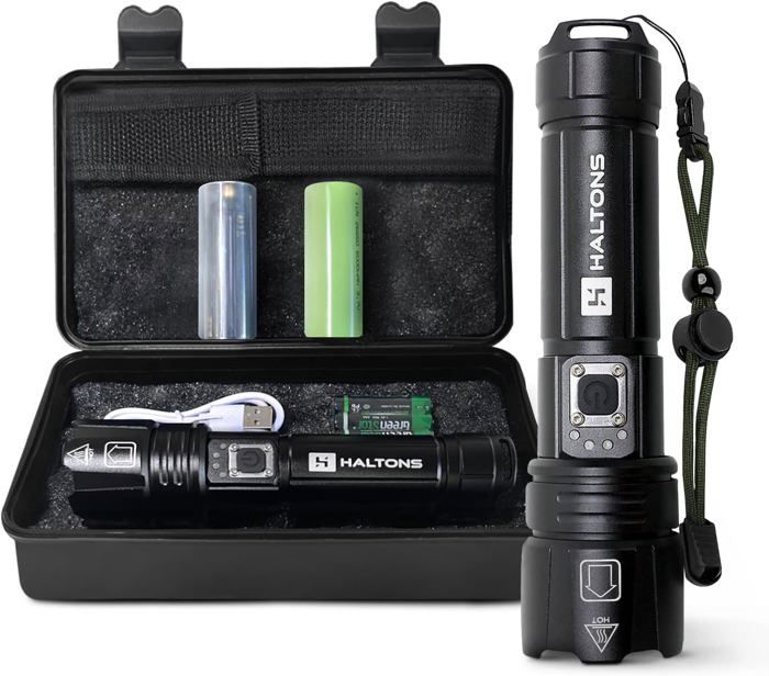Lampe Led Rechargeable Lampe Torche LED Rechargeable 90 000 Lumens - 5 Modes, étanche IPX4 - Portée 500m Lampe De Poche Super Lumineuse