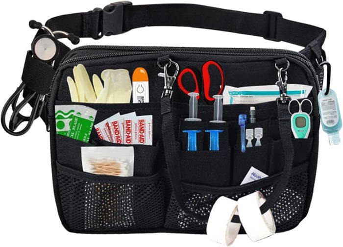 Sac Banane Infirmière LSJX - Organisateur Multi-poches, Rose - Pour Stéthoscope, Outils Médicaux
