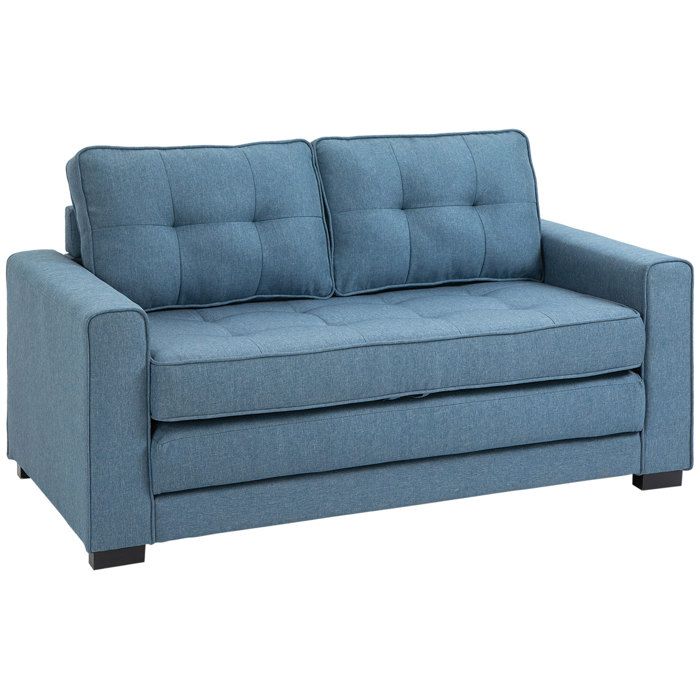 HOMCOM Canapé convertible 2 places, canapé-lit en chenille, assise et accoudoirs larges 2 coussins, entièrement compressé, gris | France HOMCOM Canapé convertible 2 places, canapé-lit en chenille, assise et accoudoirs larges 2 coussins, entièrement compressé, gris | France