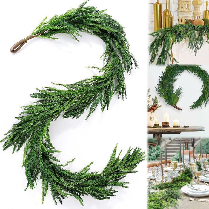 Guirlande De Cèdre Artificielle Noël - Décoration Intérieur/extérieur - Longueurs 150 à 270 Cm - 14