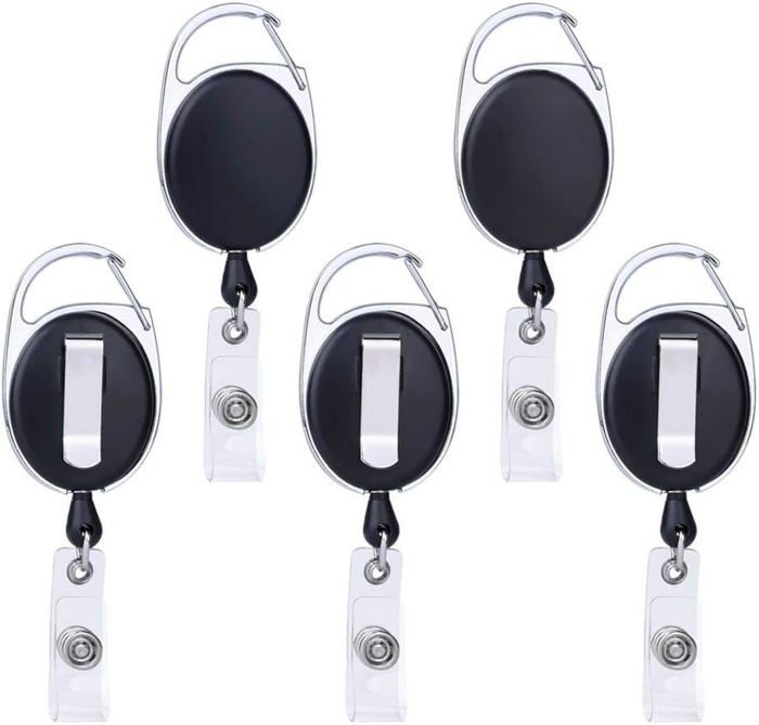 8 PCS Porte badge enrouleur infirmiere,Porte Badges rétractables avec