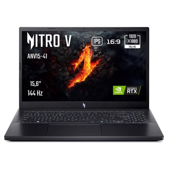 PC Portable Gamer ACER Nitro V ANV15-41-R809 – Sans Windows – 156 FHD IPS 144Hz – RTX 4060 – Ryzen 5-7535HS – RAM 16Go – 512Go SSD