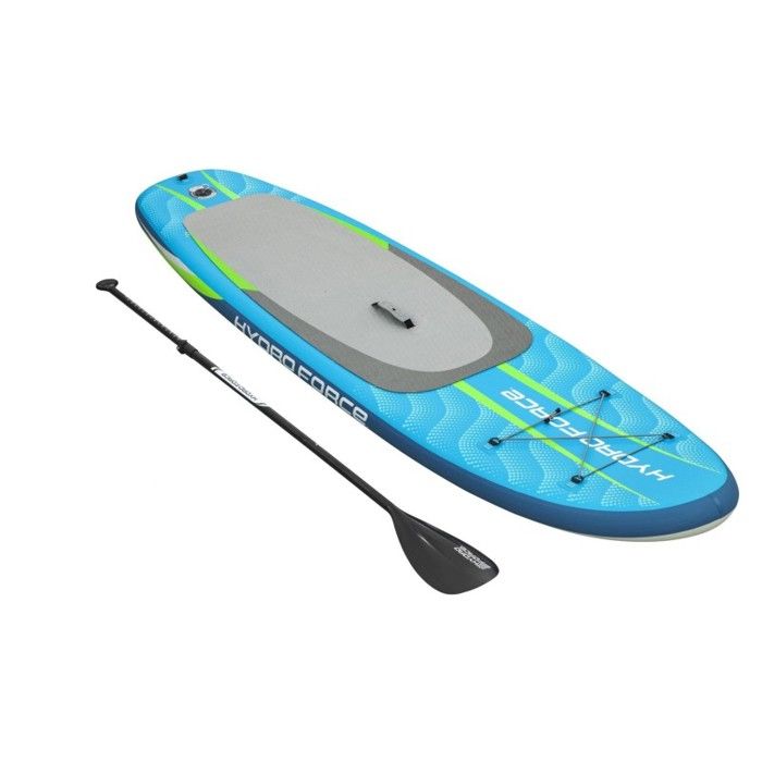 Aqua Plus SUP Gonflable 15 Cm épaisseur – 11‘x33’‘, Capacité 350 Lbs, Kit Complet Avec Pagaie, Pompe Double Action, Sac De Voyage, Leash, Aileron