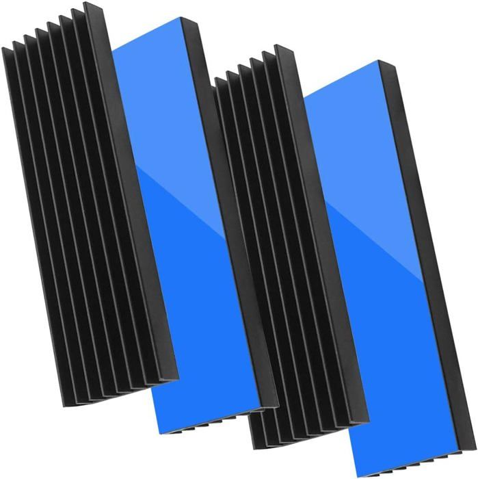 4 pices Dissipateur de chaleur en aluminium avec tapis thermique disque thermique SSD m2 70226MM PZCC
