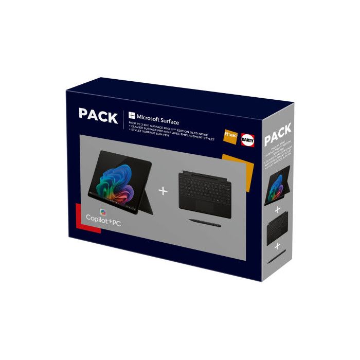 Pack PC 2 en 1 Microsoft Surface Pro 11ème Edition 13 Copilot+ PC Ecran tactile Qualcomm Snapdragon® X Elite RAM SSD + Clavier Surface Pro avec emplacement stylet + Stylet Surface Slim Pen - vue 5