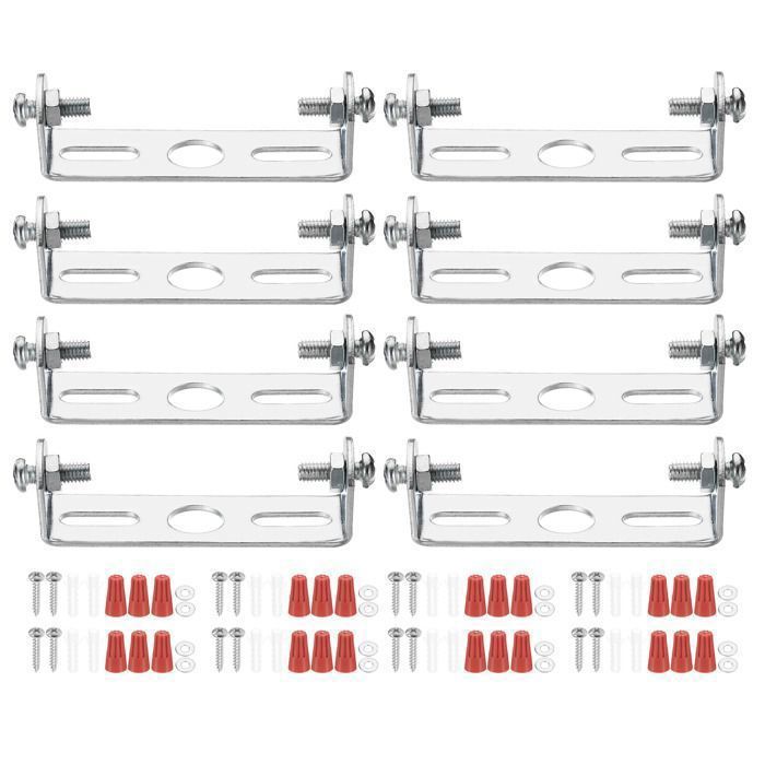 Support Fixation Plafonnier SOURCING MAP 8 Kits 60mm Universel pour Luminaire Barre Transversale Plafond pour Luminaire Mur Lustre