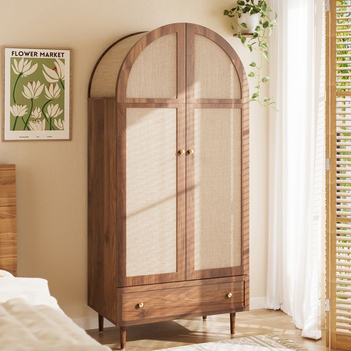 Bahut 2 portes 1 tiroir Buffet élégante Buffet bahut de salon Commode moderne Armoire haute Espace de rangement pour chambre