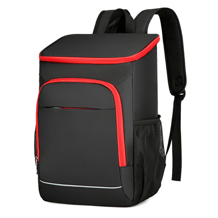 Sac isotherme 30 L étanche pour pique-nique randonnée plage - Noir Rouge -