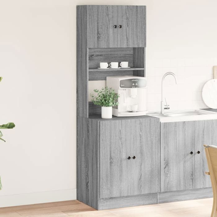 (Gris)Armoire de cuisineBuffet bas - Espace rangement optimal sonoma gris 60x50x180 cm bois ingénierie 362714
