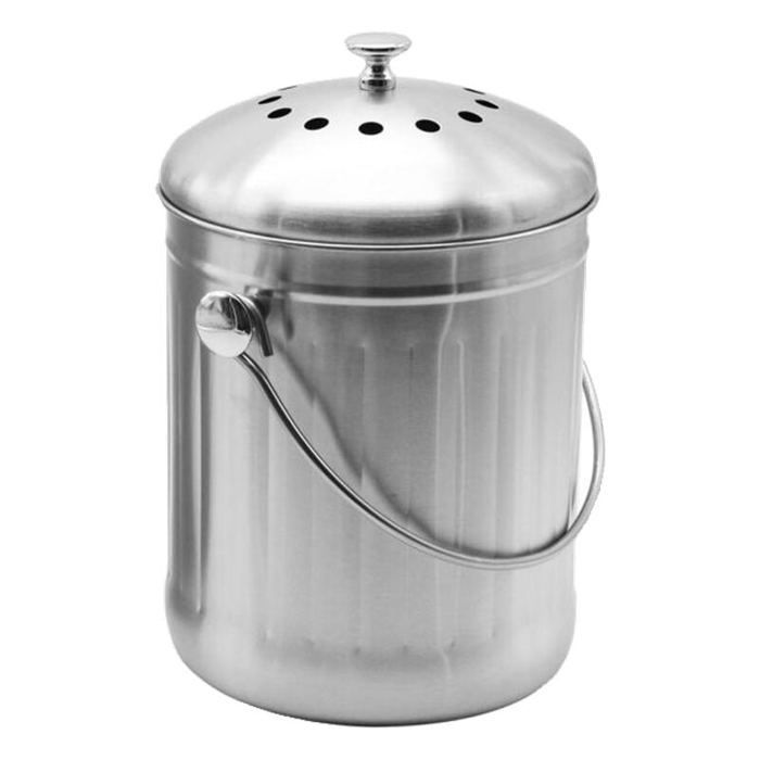 Seau Compost Inodore en Acier Inoxydable pour Cuisine Poubelle — free download