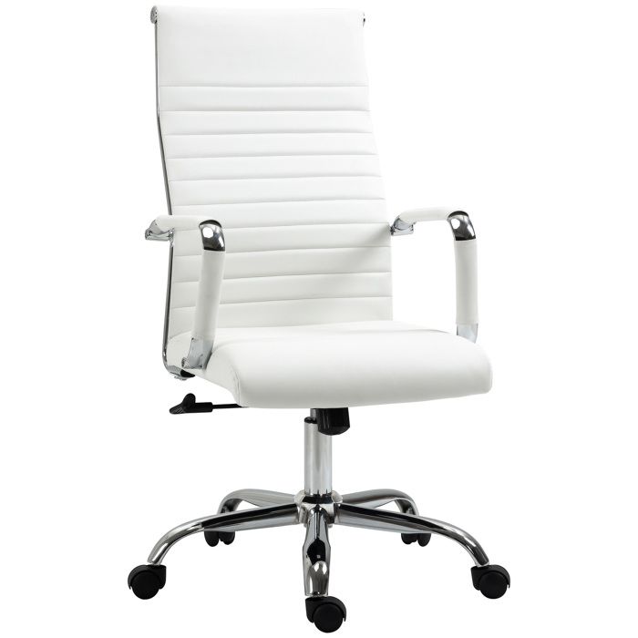 Fauteuil de bureau - BLOSSOM - Ergonomique - Dossier rembourré - Roulettes 360° - Pieds acier Fauteuil de bureau - BLOSSOM - Ergonomique - Dossier rembourré - Roulettes 360° - Pieds acier