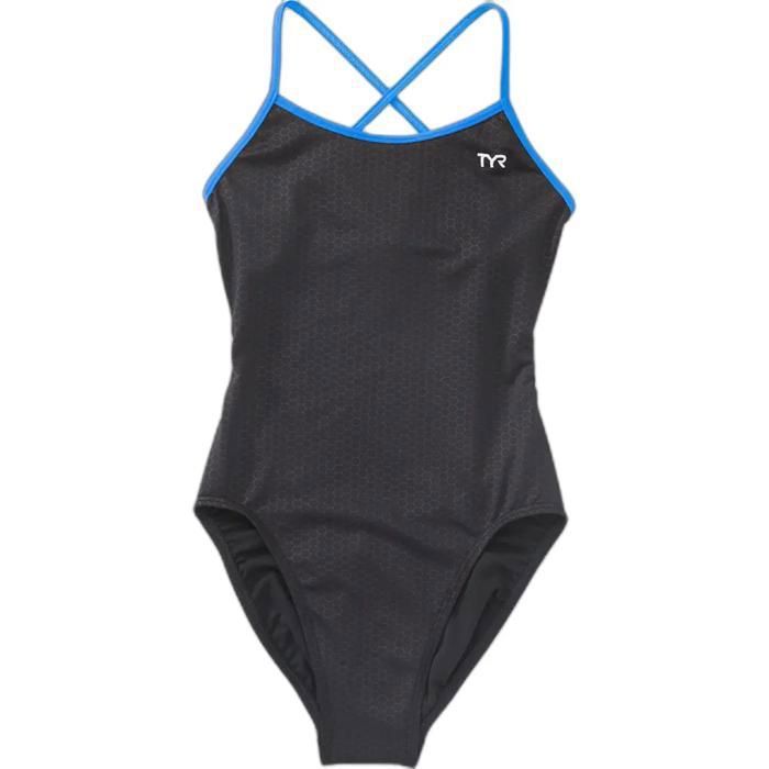 Maillot de bain 1 pièce fille TYR Hexa - blk/blue
