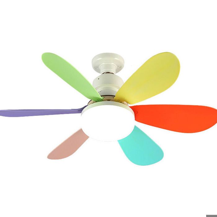 Ventilateur de Plafond avec Lumière et TelecommandeLED Ventilateur Dimmable Plafonnier avec 30W E27 Lampe Intégrée