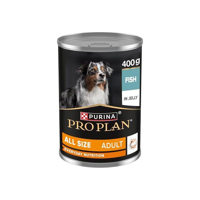 Pâtée pour chien - PRO PLAN - Adult Poisson - 92% protéines animales - Pelage sain - 12 x 400 g