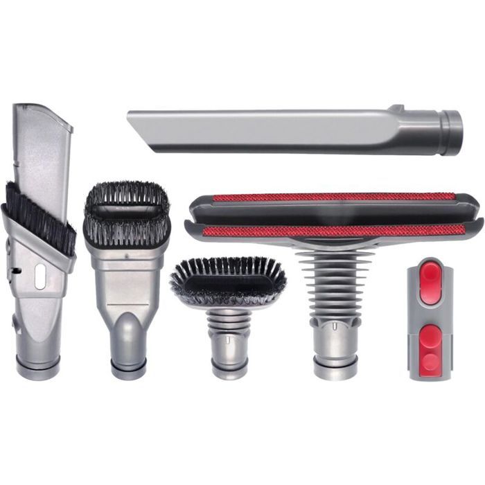 Coavas – Kit daccessoires pour aspirateur Dyson V6 V7 V8 – 6 pièces pour nettoyage efficace – Brosse à matelas et suceur pl
