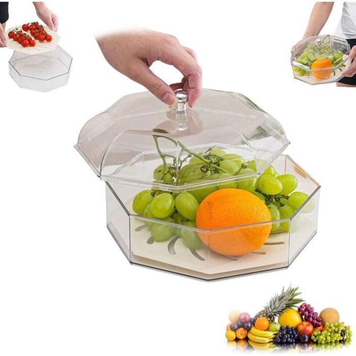 Corbeille à fruits anti-moucherons avec couvercle – Protection efficace contre les mouches