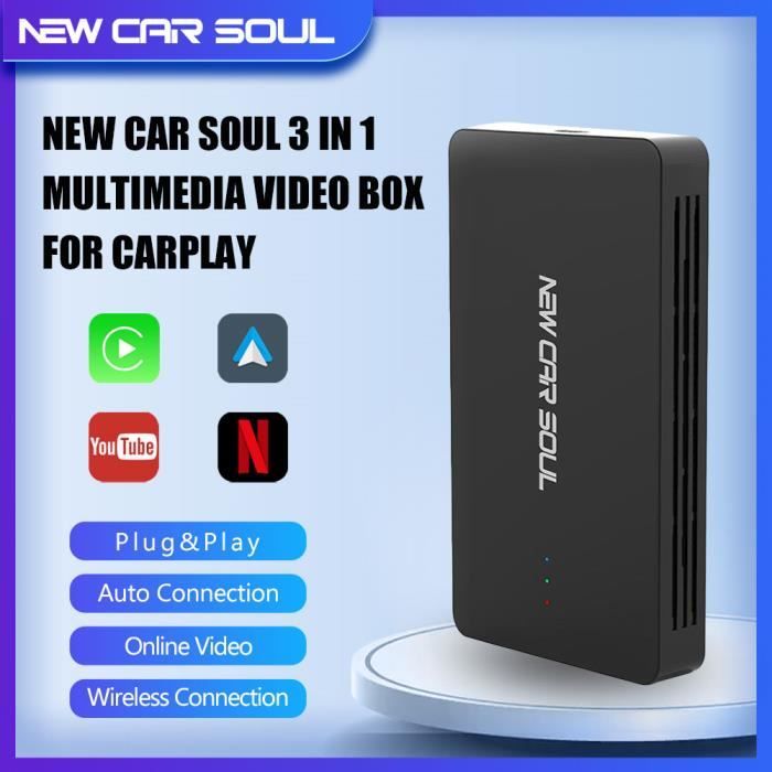 Z2 - Boîtier multimédia CarPlay sans fil, Android, Dongle automatique,  lecteur de voiture, compatible Netflix - Cdiscount Auto