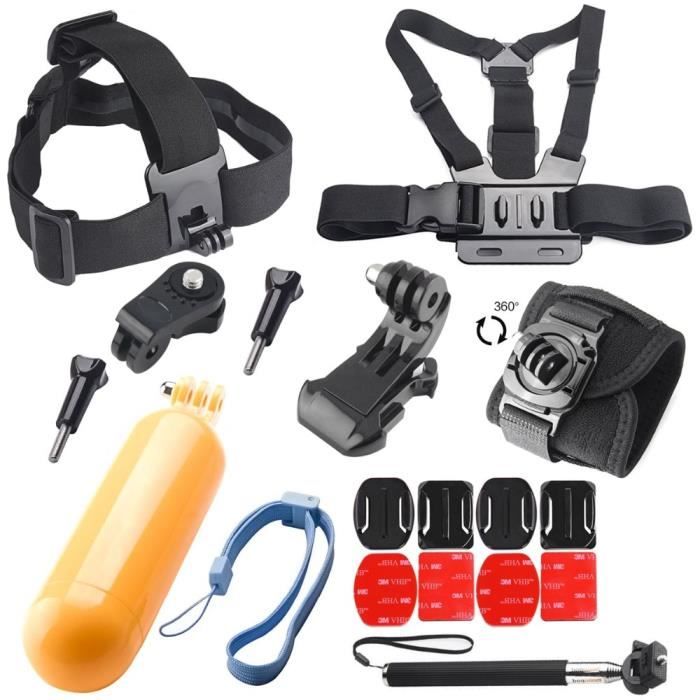 Kit Accessoires Caméra Sport 9-en-1 - Pour GoPro, Insta360, DJI Et Plus