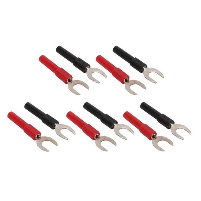 Lot De 10 Fiches Banane Mâles 4mm Rouges ECON CONNECT – Connectique électronique