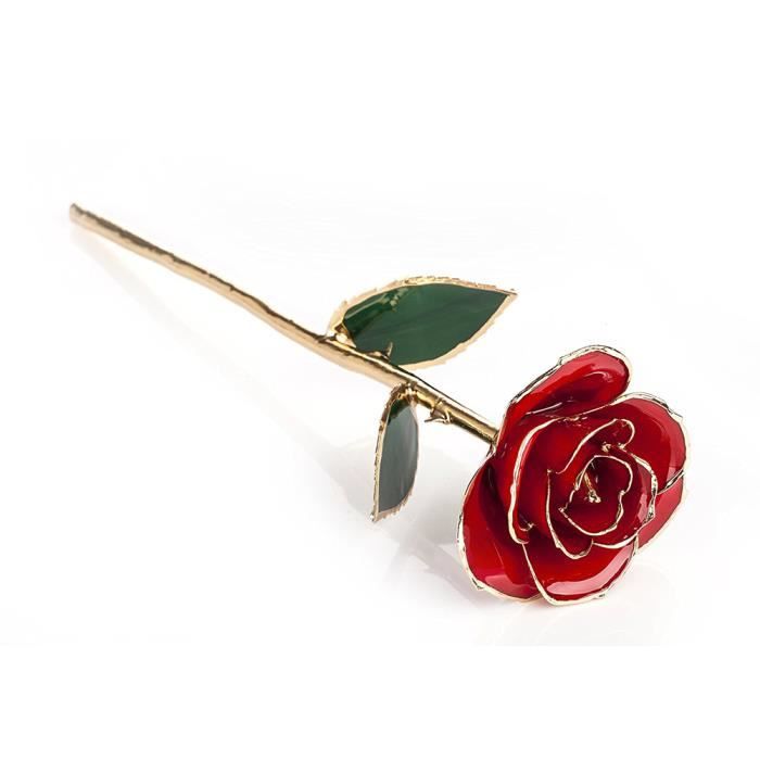 Rose éternelle Plaquée Or 24K - Cadeau Romantique Pour Elle - Saint-Valentin, Fête Des Mères