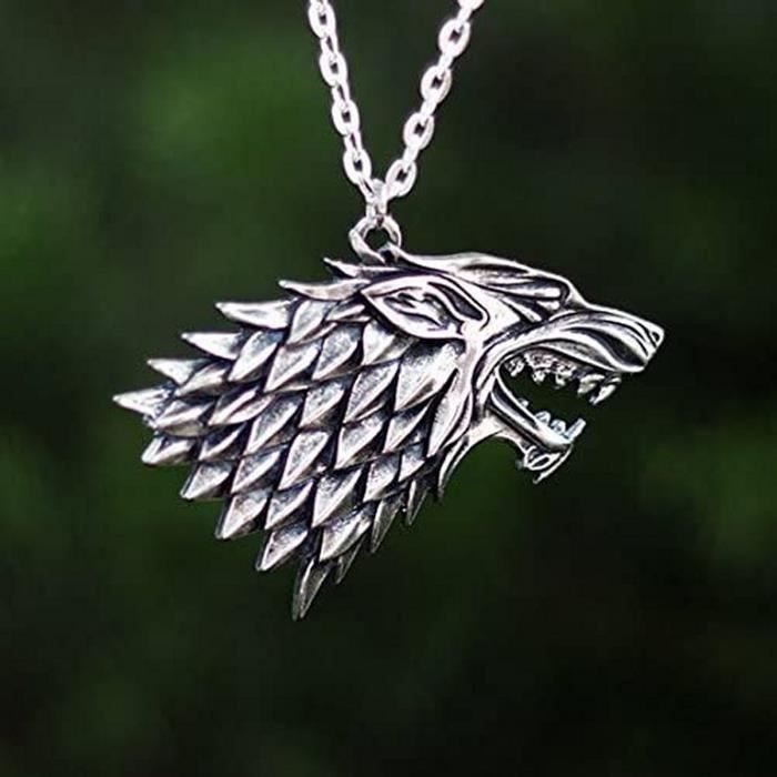 Pendentif Loup Tête De Loup (Acier) | Terre Du Loup