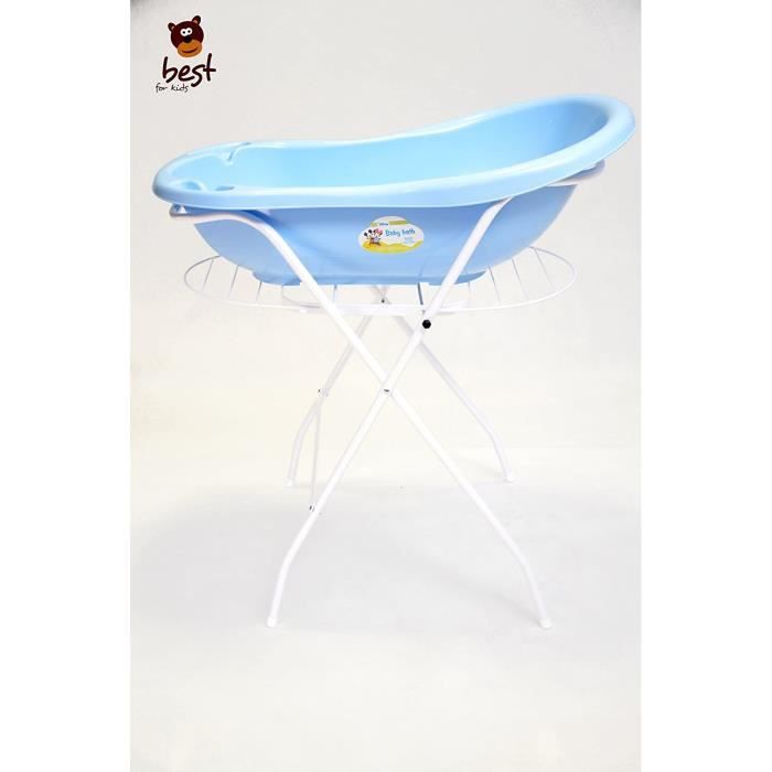 Support universel pour baignoire bébé - Best For Kids - 84 et 100 cm - Blanc - Rigide