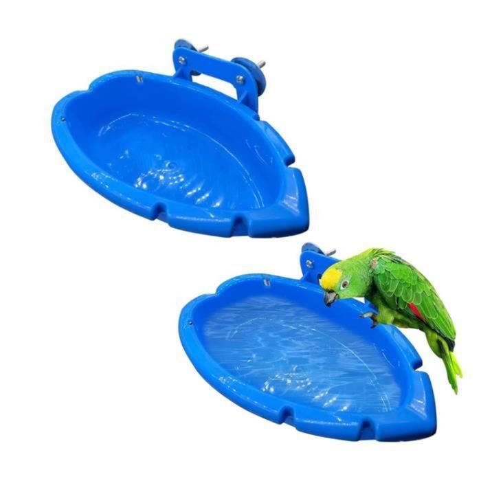 2 pcs Oiseau Baignoire, Boîte de Bain pour Oiseaux, Bol de baignoire Bird, Cage Cockatiel Perruche, Petit Oiseau Bain Box Pour Les