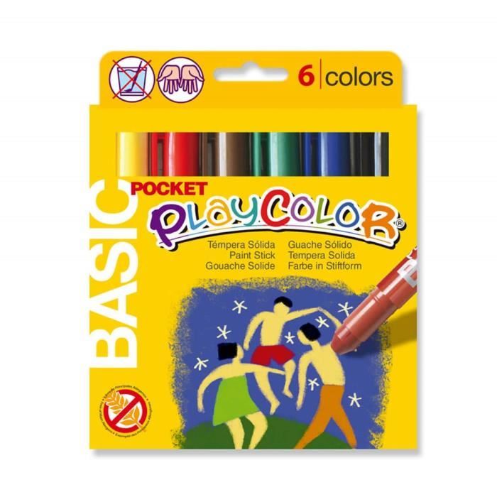 Peinture - 24 sticks gouache solide 10g - couleurs assorties