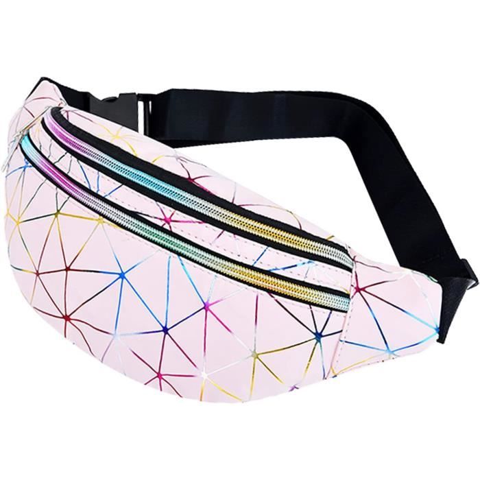 ROLMZJX Sac Banane Élégant Étanche - Sac à Bandoulière Polyvalent Homme Femme, Sac Ceinture Pour Voyage, Randonnée, Cyclisme, Travail Et Sport (Noir)
